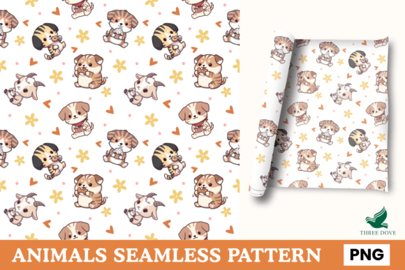Animal Seamless Pattern - 013: A Versatile Digital Resource for Creative Projects