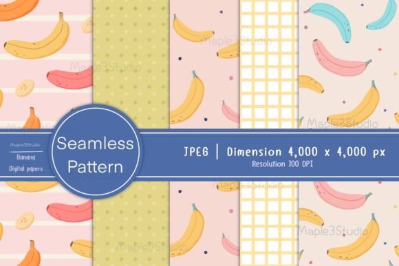 Banana Fruit Seamless Pattern: A Playful Design Asset