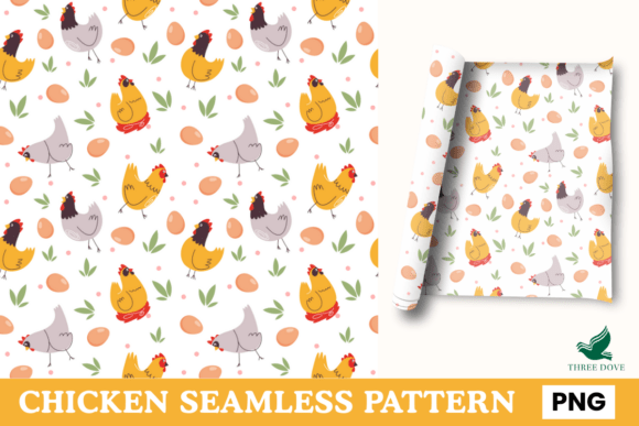 Chicken Seamless Pattern - 10: A Versatile Digital Resource for Creative Projects