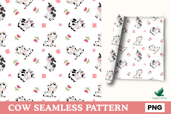 Cow Seamless Pattern - 01: A Versatile Digital Design for Creative Projects