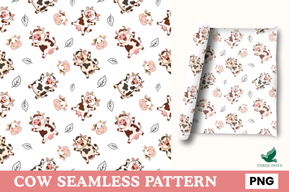 Cow Seamless Pattern - 05 for Creative Projects