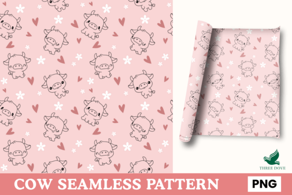 Cow Seamless Pattern - 10: A Versatile Digital Design for Creative Projects