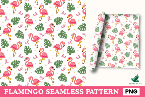 Flamingo Seamless Pattern - 04: A Versatile Digital Design for Creative Projects