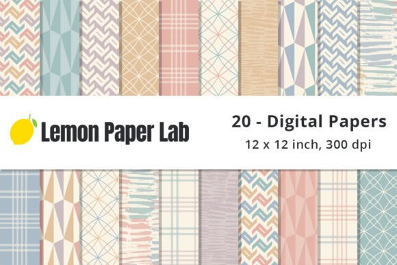 Pastel Boho Rainbow Digital Backgrounds