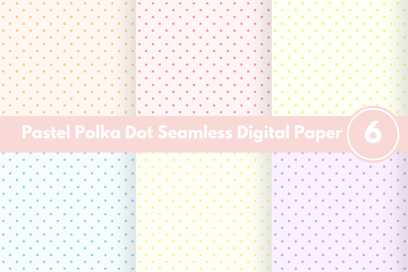 Pastel Polka Dot Seamless Digital Paper