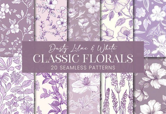 Pastel Purple and White Floral Chinoiserie: A Timeless Pattern for Modern Creativity