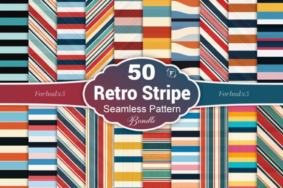 Retro Stripe Seamless Pattern Bundle: A Timeless Design Element for Modern Creativity
