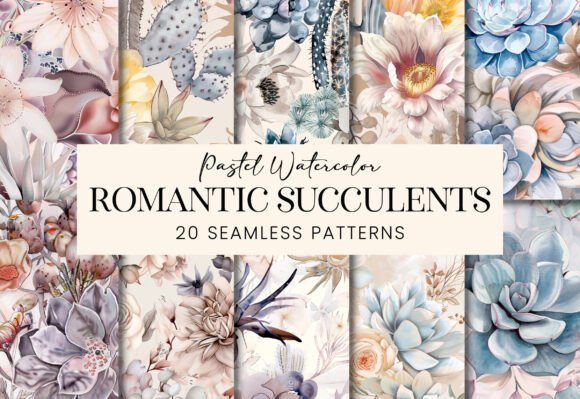 Romantic Succulents Desert Plant Florals: A Versatile Design Trend for Modern Creators