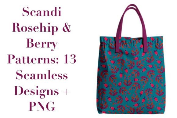 Scandi Rosehip Berry Pattern Collection for Designers