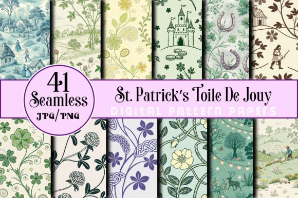 St. Patrick’s Toile De Jouy Papers