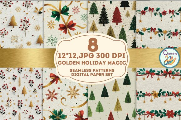 Unleashing Creativity with Seamless Paper Golden Holiday Magic: A Must-Have for Designers and Entrepreneurs