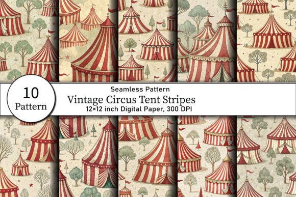 Vintage Circus Tent Stripes: A Strategic Design Element for Creative Projects