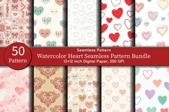 Watercolor Heart Seamless Background: A Professional Design Solution